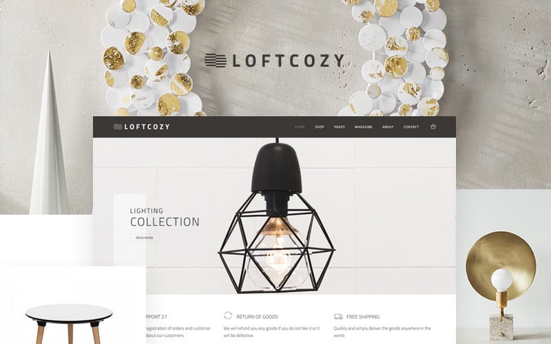 Loftcosy - Tema WooCommerce de comercio electrónico de interiores y decoración