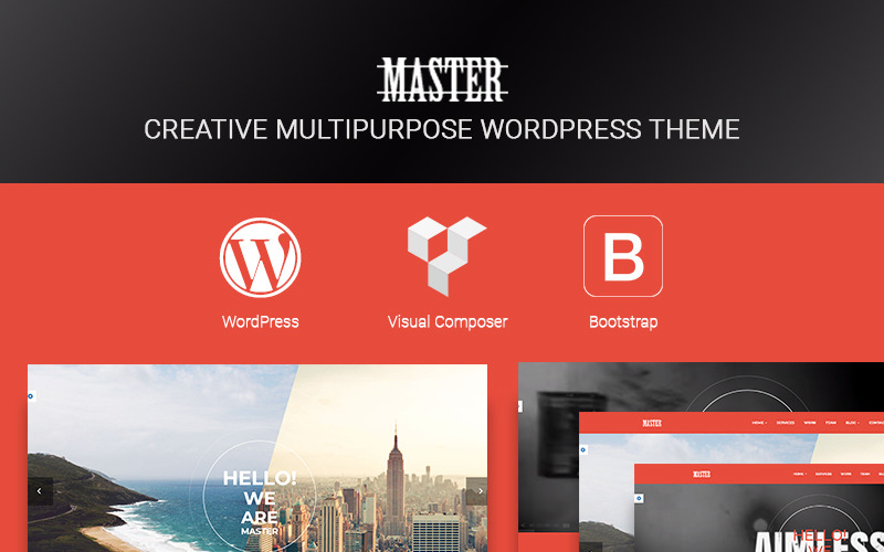 Master - Tema creativo de WordPress multipropósito