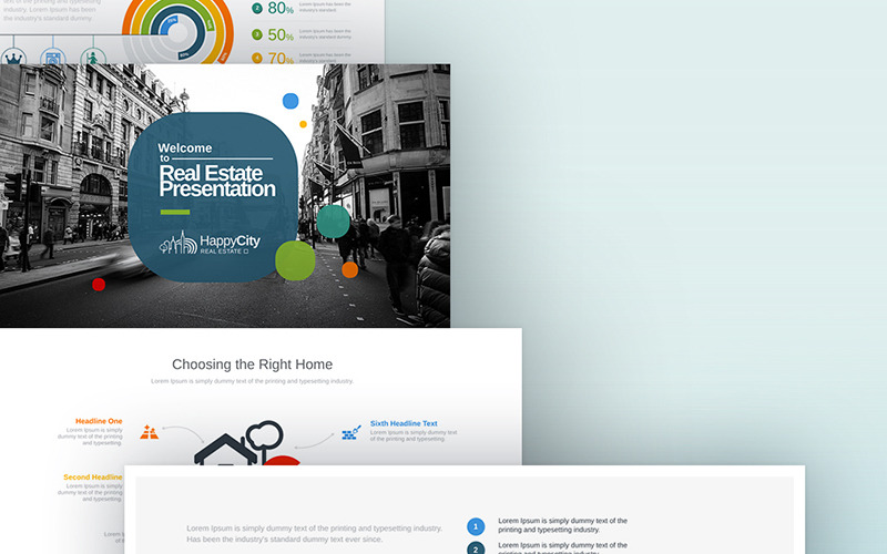 Modello PowerPoint di Real Estate & Construction