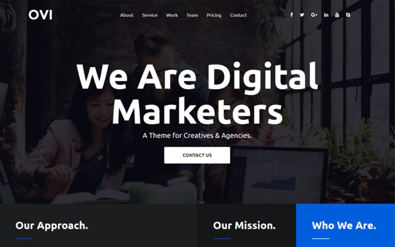 шаблон веб-сайта цифрового агентства bootstrap