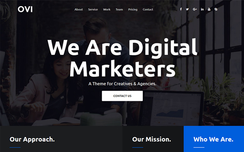 Ovi – Шаблон веб-сайту Bootstrap Digital Agency