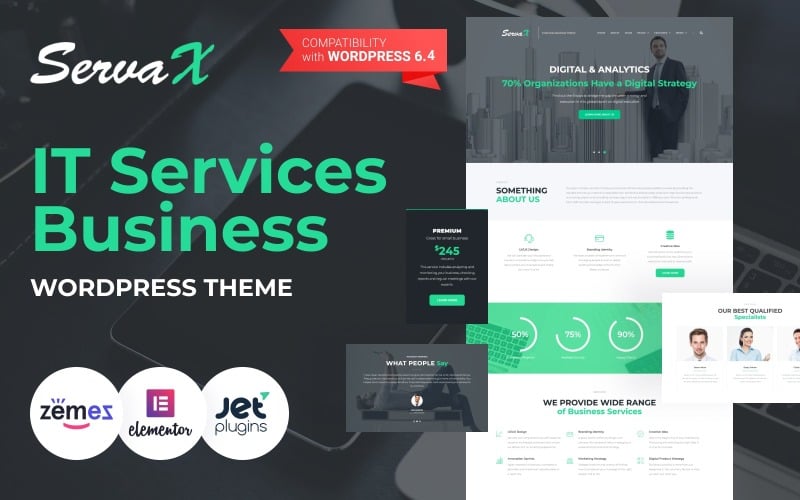 ServaX - IT Business WordPress Elementor Theme