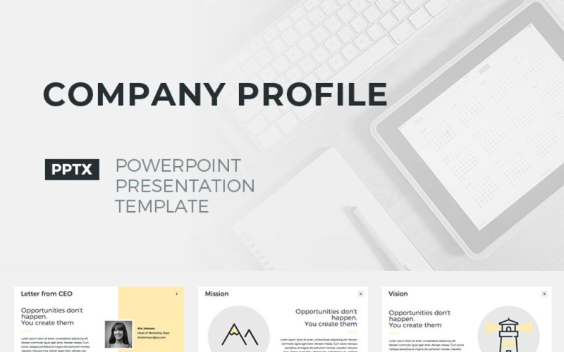 Şirket Profili PowerPoint şablonu