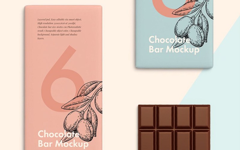 Çikolata Bar ürün maketi