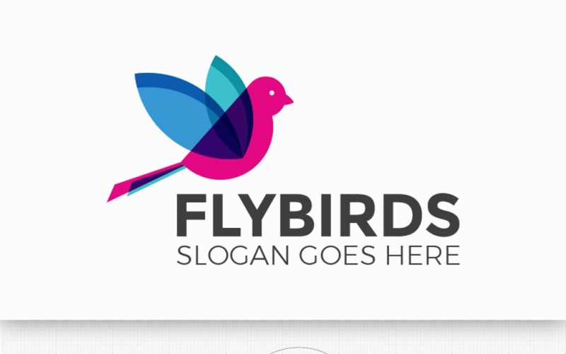 Fågel - logotypmall