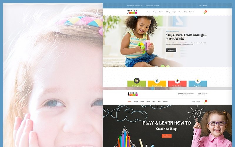 JuniorHome - Modèle de site Web de garderie et de maternelle