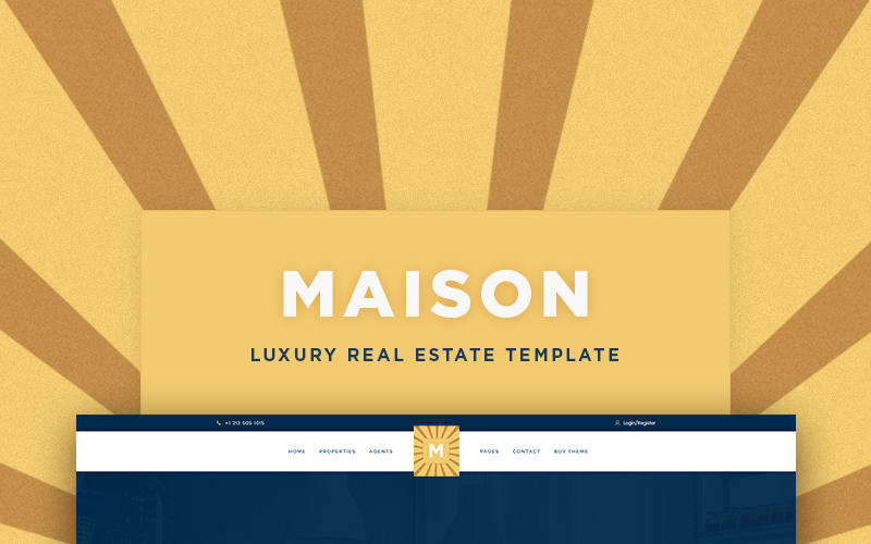 Download PSD шаблон "Maison Luxury Real Estate PSD Template" / Maison Luxury Real Estate PSD Template - PSD шаблон на тему агентство недвижимости real estate listings directory property house apartment hotel booking classified ads