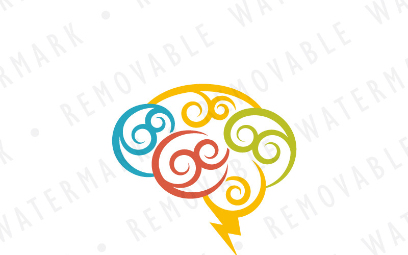 Шаблон логотипа Brain Storming