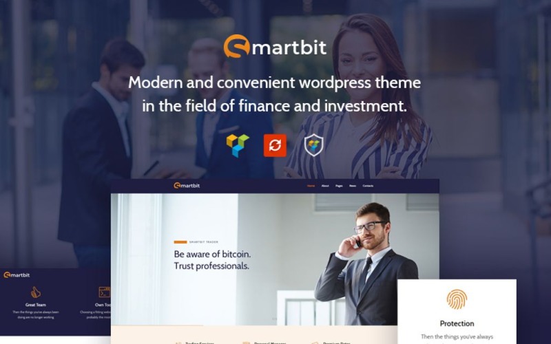 Smartbit - motyw WordPress na temat finansów i korporacji