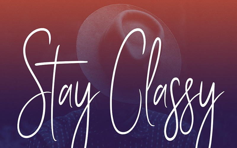 Download Шрифт "Stay Classy Font" / Stay Classy Font - Шрифт на тему графика script bouncy hand lettered brush lettering personality fun energy playful type typography font typeface drawn multilingual swashes glyphs calligraphy watercolour