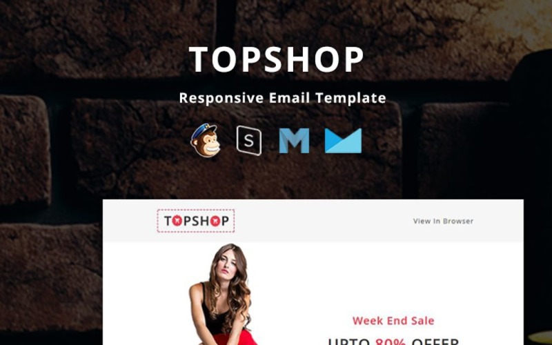 TopShop - шаблон адаптивного электронного письма