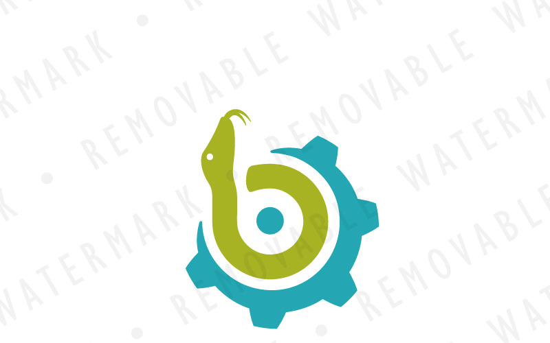 Download Шаблон логотипа "B Snake Technology Logo Template" / B Snake Technology Logo Template - Шаблон логотипа на тему графика technology software solution gear engine spiral engineering snake b d p q serpent industry machine logo design template viper python