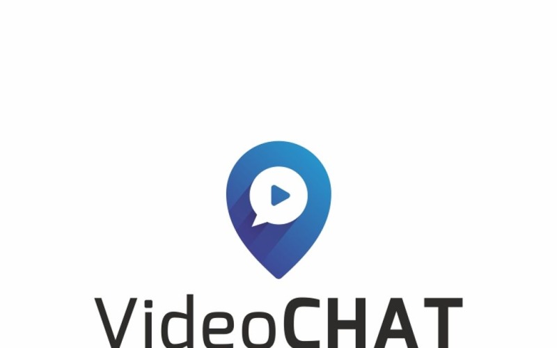 Chat vidéo - Modèle de logo