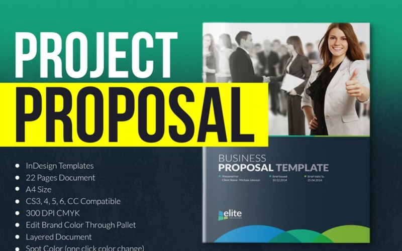 Download Фирменный стиль "Corporate Clean Project Proposal  - - Corporate Identity Template" / Corporate Clean Project Proposal  - - Corporate Identity Template - Фирменный стиль на тему графика proposal template project design quote quotation indesign business clean word corporate stationery company simple brief agreement profile acceptance contract creative