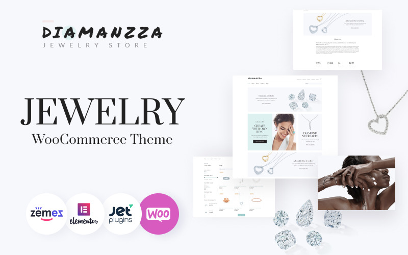 Diamanzza - Smyckesbutik WooCommerce Theme