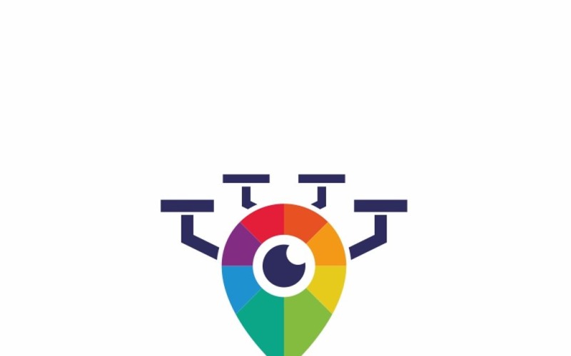 Drone Point - шаблон логотипа