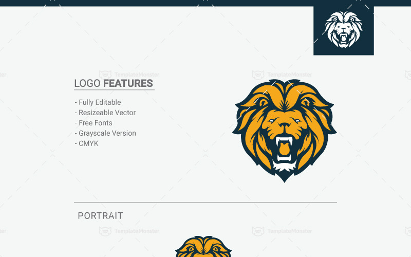 Download Шаблон логотипа "Elite Lion - Logo Template" / Elite Lion - Logo Template - Шаблон логотипа на тему графика animal business colorful consultant corporate digital finances financial firm funds investing investment king kingdom lion head logo majestic marketing media