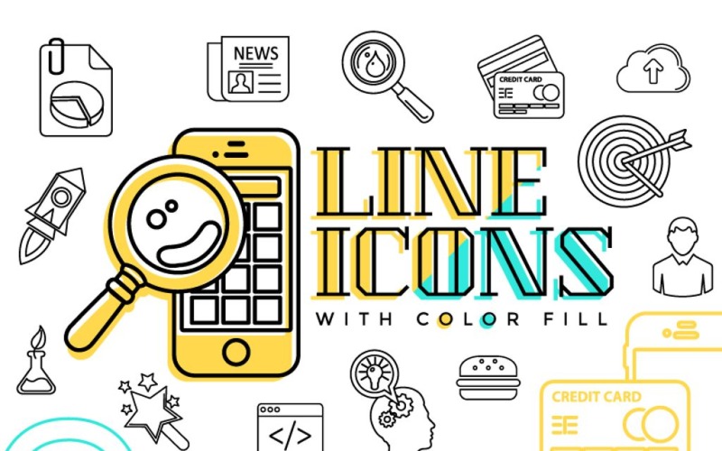 Download Набор иконок "Line Icon Set" / Line Icon Set - Набор иконок на тему графика business design development ecology flat icon icons industry internet iot line office outline png symbol technology thin vector web website