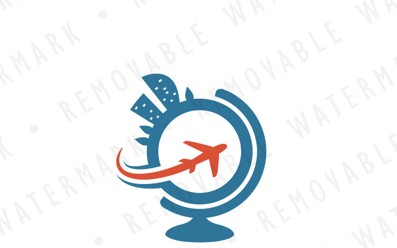 Download Шаблон логотипа "Resorts of the World - Logo Template" / Resorts of the World - Logo Template - Шаблон логотипа на тему графика hotel globe plane travel world global resort fast city airplane airport vacation flight tourism express destination airlines logo design template