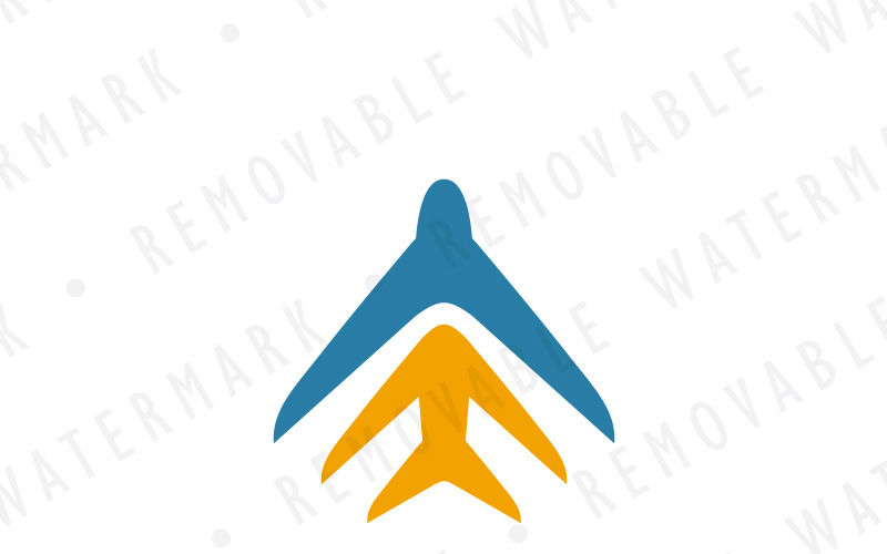 Download Шаблон логотипа "Shared Travel - Logo Template" / Shared Travel - Logo Template - Шаблон логотипа на тему графика simple plane travel fast air aircraft airplane airport sky flight wings transport shared destination airlines avionics logo design template arrow