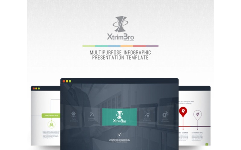 XtrimBro - Багатоцільовий інфографічний презентаційний шаблон PowerPoint