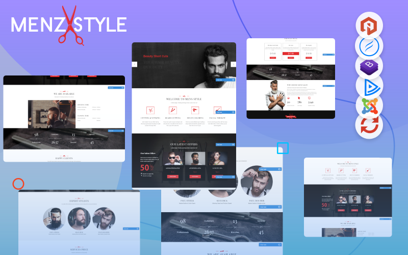 MenzStyle - Szablon Joomla dla fryzjerów i salonów