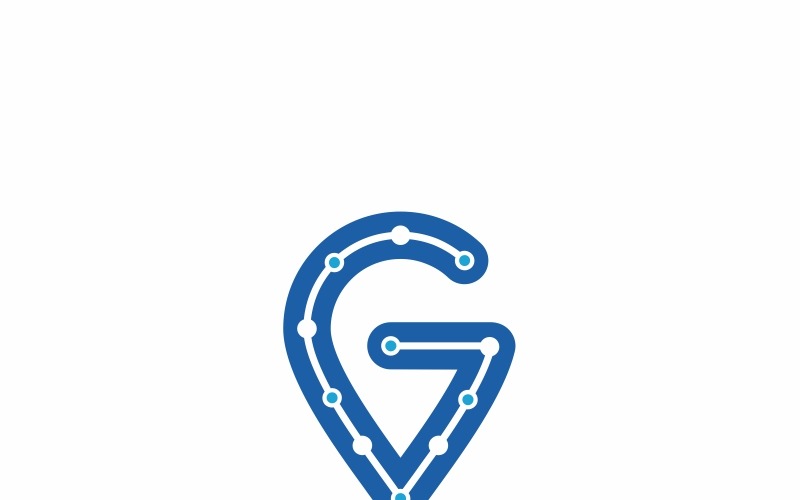 Obter ponto - Modelo de logotipo da letra G