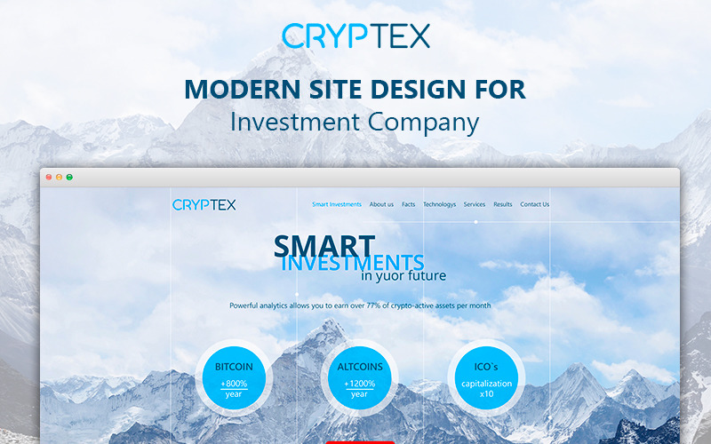 Template Cryptex PSD #67454 - TemplateMonster