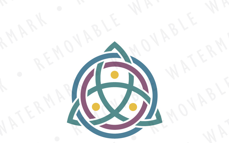 Download Шаблон логотипа "Triquetra Trinity Knot - Logo Template" / Triquetra Trinity Knot - Logo Template - Шаблон логотипа на тему графика circle beauty transformation abstract connection harmony magic balance synergy bond knot alchemy triquetra trinity logo design template spa celtic geometry