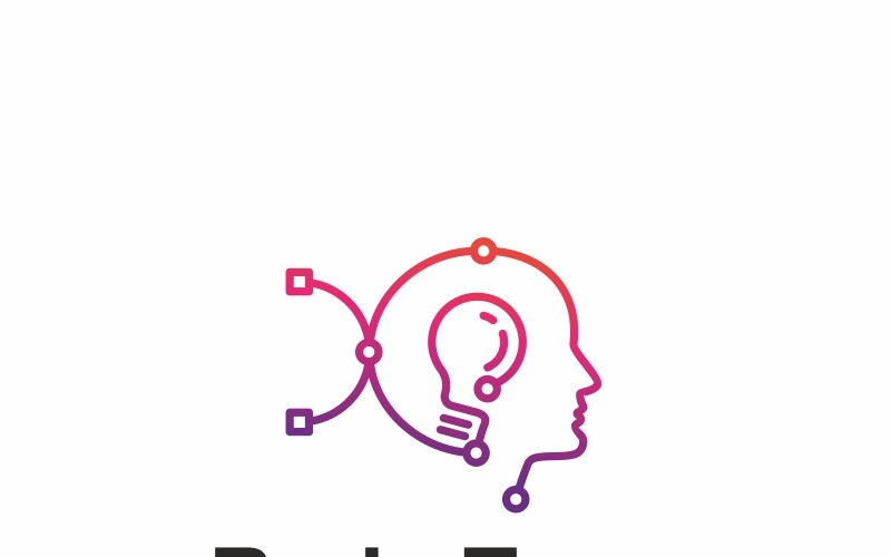 Brain Edit - Plantilla de logotipo
