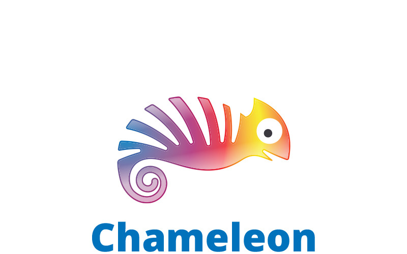 Download Шаблон логотипа "Chameleon - Logo Template" / Chameleon - Logo Template - Шаблон логотипа на тему графика amphibian animal botanic brand cartoon chameleon character colorful creative cute design friendly funny happy little lizard logo logotype market mascot
