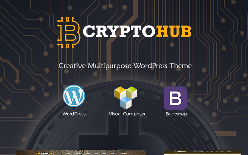 CryptoHub - Cryptocurrency WordPress Teması