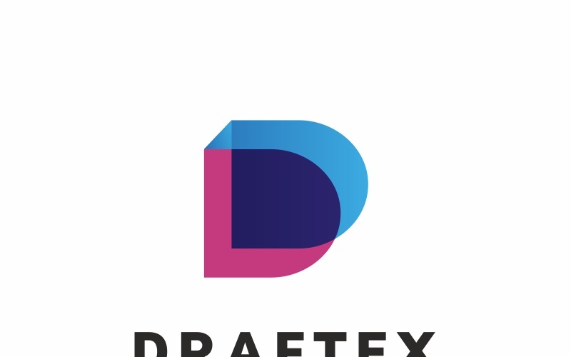 Download Шаблон логотипа "Draftex - Logo Template" / Draftex - Logo Template - Шаблон логотипа на тему графика business concept corporate design customizable d letter fashion identity industry inside insurance logo branding multi media multipurpose office photography simple