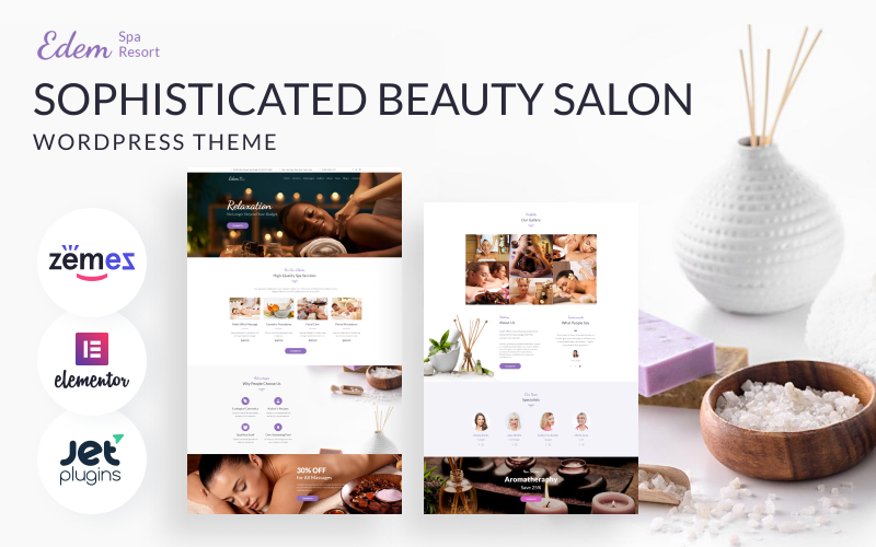 Edem - Tema WordPress para servicios de spa y salón de belleza