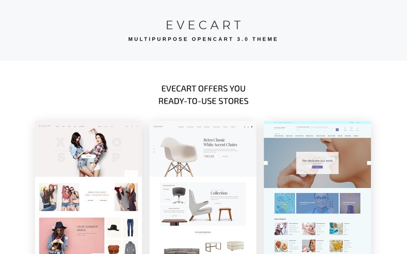Evecat - incrível modelo de OpenCart para loja multifuncional de moda