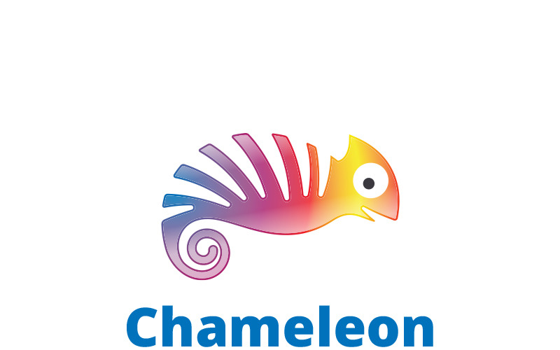 Хамелеон - шаблон логотипа