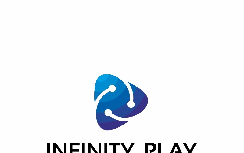 Download Шаблон логотипа "INFINITY PLAY - Logo Template" / INFINITY PLAY - Logo Template - Шаблон логотипа на тему графика 3d logo app application blog business buttons chat clever community controller creative creativity developers development gamers games gaming indie infinite