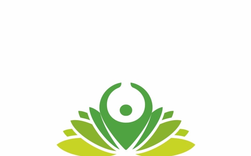 Йога Лотос - шаблон логотипу