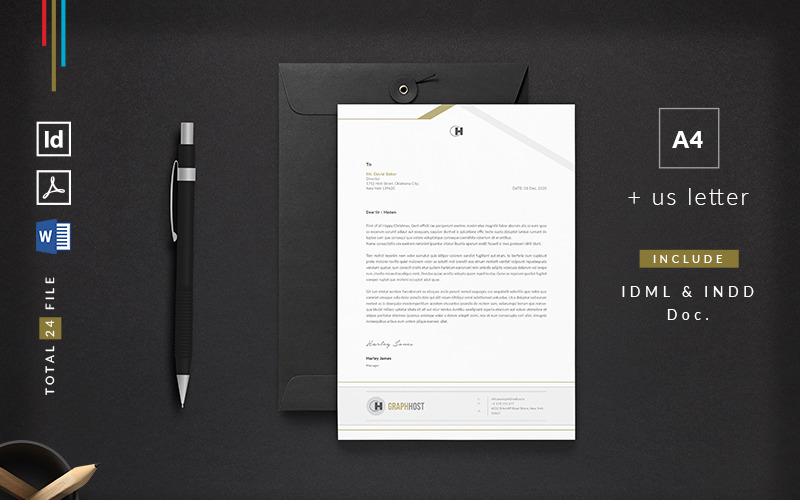 Download Фирменный стиль "Letterhead - - Corporate Identity Template" / Letterhead - - Corporate Identity Template - Фирменный стиль на тему графика letterhead corporate identity business minimal multipurpose multiple professional modern simple clean worddoc office templates elegant creative print template agency layout