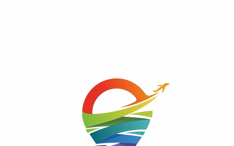 Lokalizacja podróży - szablon logo