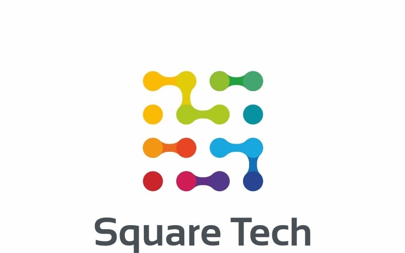 Quadratische Technologie - Logo-Vorlage