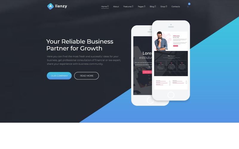 Alianzy - Thème WordPress Elementor de partenariat d'affaires