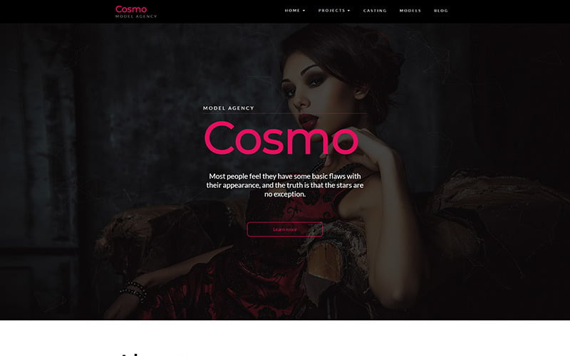 Cosmo - Tema WordPress da Agência de Modelos