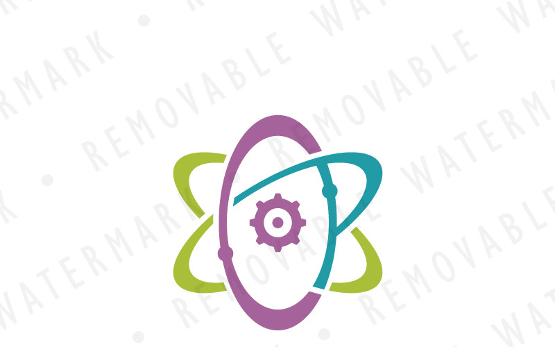 Download Шаблон логотипа "CP Abstract Atom - Logo Template" / CP Abstract Atom - Logo Template - Шаблон логотипа на тему графика atom science energy lab letter c p b chemistry research development quantum gear engineering physics nuclear logo design template technology