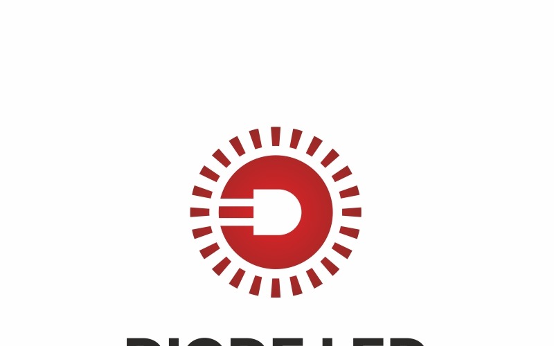 Diodo Led - Plantilla de logotipo