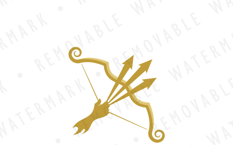 Dreifachpfeil-Bogen-Logo-Schablone