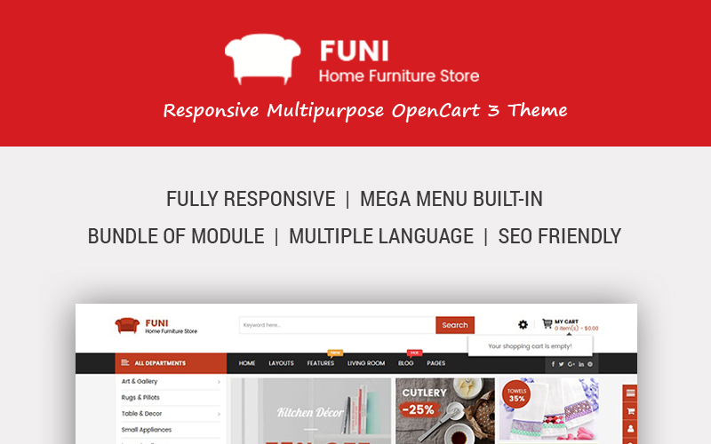 Funi-家具OpenCart模板