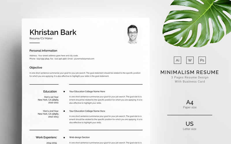 Download Резюме "Khristan Bark - Clean Resume Template" / Khristan Bark - Clean Resume Template - Резюме на тему графика resume design writing cover letter instant download for mac cv template infographic minimal swiss clean creative photo photoshop psd word