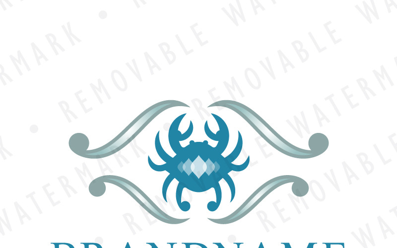 Download Шаблон логотипа "Manna Crab - Logo Template" / Manna Crab - Logo Template - Шаблон логотипа на тему графика wave ocean water resort beach luxury sea shell marine crab gem cancer carapace spa fishing jewelry logo design template beauty