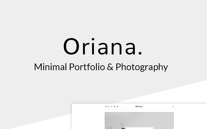 Oriana - Minimal Portföy ve Fotoğrafçılık WordPress Teması